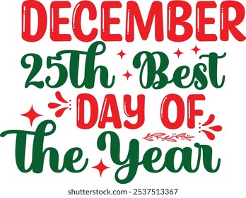 Christmas Typography Vector Illustration, Merry Christmas greeting hand lettered design emblem set of elements, Christmas blessings T-Shirt, Retro Sublimation , T-shirt, mug, Santa Gifts