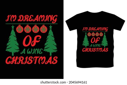 Christmas typography vector t-shirt design
