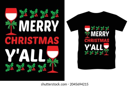 Christmas typography vector t-shirt design