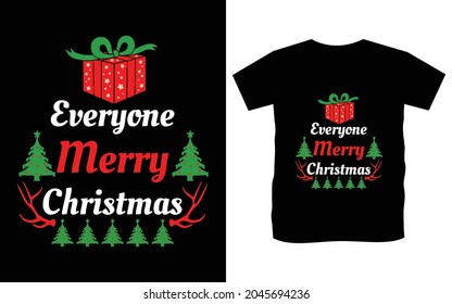 Christmas typography vector t-shirt design