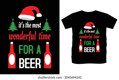 Diseño de camisetas vectoriales de tipografía navideña
