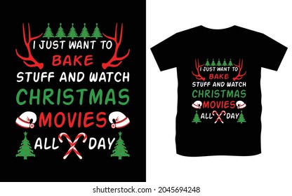 Diseño de camisetas vectoriales de tipografía navideña