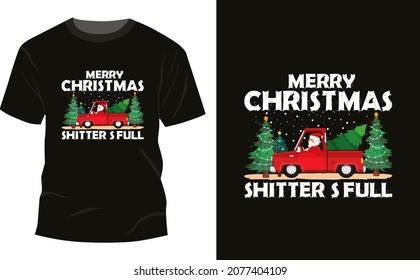 Christmas Typography Vector T-Shirt Design