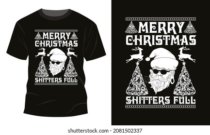 Christmas Typography Vector T-Shirt Design