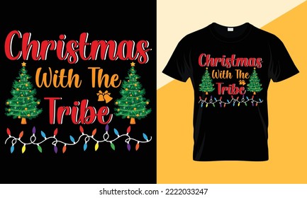 Christmas  typography, vector T-shirt design. motivational and inscription quotes.
perfect for print item and bags, posters, cards. isolated on black background

