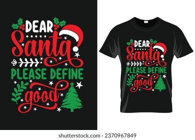 Diseño de camisetas vectoriales de Navidad, elementos de tipografía vectorial de Navidad