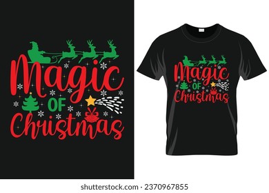 Christmas Typography Vector T-shirt Design, Christmas vector typography elements