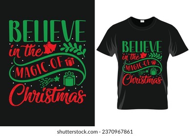 Christmas Typography Vector T-shirt Design, Christmas vector typography elements