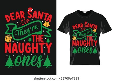Christmas Typography Vector T-shirt Design, Christmas vector typography elements