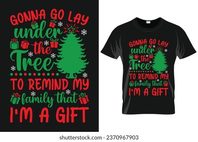 Christmas Typography Vector T-shirt Design, Christmas vector typography elements