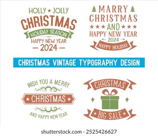 Christmas typography vintage Merry Christmas deer Peace love joy Christmas happy new year