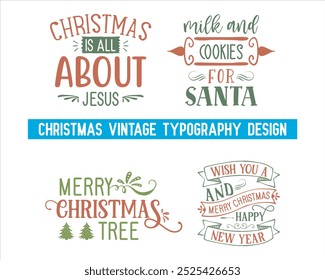 Christmas typography vintage Merry Christmas deer Peace love joy Christmas happy new year