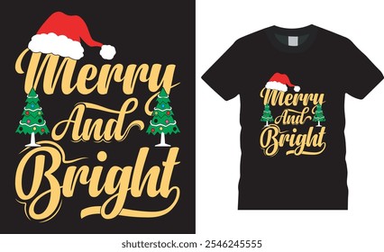 Christmas typography Vintages Christmas T-shirt design
Christmas t-shirt design ready for print fashion Santa Claus cards Christmas Tree Vector Template 
