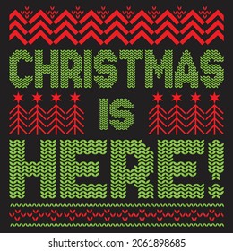 Christmas ugly sweater or t shirt designs