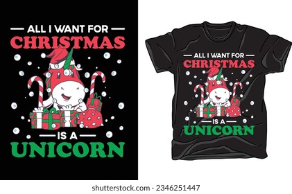 Christmas Unicorn shirt - Funny Santa t-shirt T-Shirt