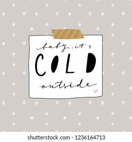 Christmas unique hand drawn lettering. Vector elements for greeting cards, invitations, posters, T-shirt design, fabric, clothes.