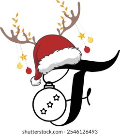 Christmas Unique Letter T-shirt Design