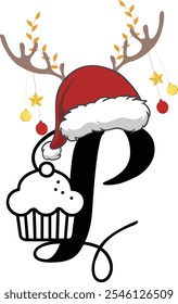 Christmas Unique Letter T-shirt Design