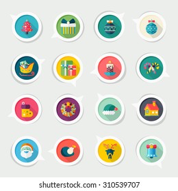 Christmas: Universal Flat Icons for Web and Mobile Applications 