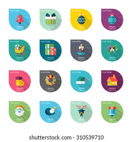 Christmas: Universal Flat Icons for Web and Mobile Applications 