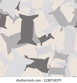 Christmas, urban camouflage of various shades of grey and beige colors. It is a colorful seamless pattern that can be used as a camo print for clothing and background and backdrop or wallpaper