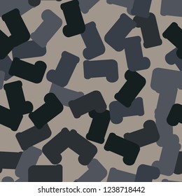 Christmas, urban camouflage of various shades of blue and beige colors. It is a colorful seamless pattern that can be used as a camo print for clothing and background and backdrop