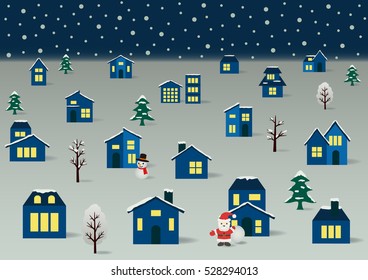Christmas urban landscape