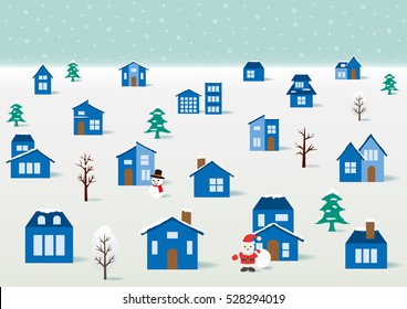 Christmas urban landscape