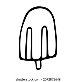 Christmas Valentine's Day or Birthday ice cream eskimo doodle vector illustration