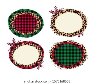 
Christmas various shabby frames set . Background brush stroke. Vector illustration.