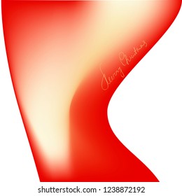 Christmas vector abstract illustration red and golden veil and handwriting "Merry Christmas" on white background for card, typographic print, wallpaper, cover page, web site, carton, banner.