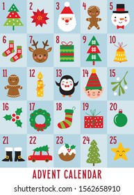 Christmas vector Advent calendar design