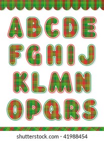 Christmas vector alphabet set, part 1, letters A - S