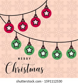 Christmas vector artistic greeting card concept. Vector banner with different holiday accesories