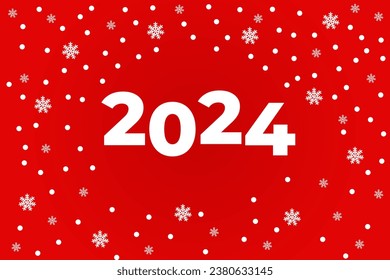 
Christmas vector background with 2024.
Numbers for 2024
It's snowing, snowflakes.
Vector Christmas, New Year background with snow