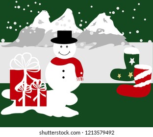 Christmas vector and background.