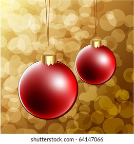 christmas vector background with christmas balls