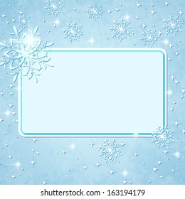 Christmas vector background with blank frame