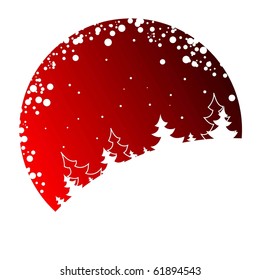 Weihnachten, Vektorhintergrund mit Weihnachtsbäumen