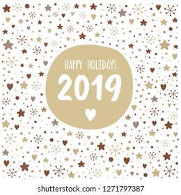 Christmas vector background with colored stars