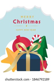 Christmas vector background for covers, invitations, posters, banners, flyers, placards, web shop. Minimal template design for branding, advertising with winter christmas composition in paper cut 