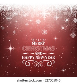 Christmas vector background with decorative heading a light effect/Happy New Year illustration, design for your greeting card.