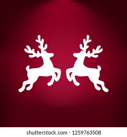 christmas vector background with deers
