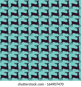 Christmas vector background with deers 