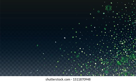 Christmas  Vector Background with Falling Glitter Snowflakes and Stars. Isolated on Transparent. Festival Snow Twinkly Pattern. Glitter Overlay Print. Winter Party. Design for Party Invitation.