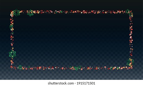 Christmas  Vector Background with Falling Glitter Snowflakes and Stars. Isolated on Transparent. Magic Snow Confetti Pattern. Glitter Overlay Print. Winter Sky. Design for Banner.