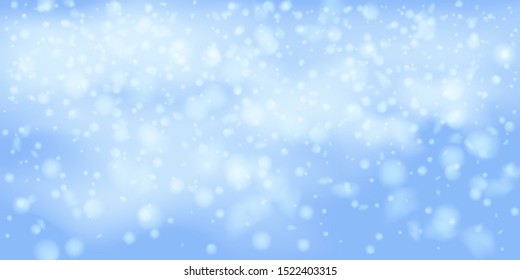 Christmas vector background. Falling Christmas Shining white transparent beautiful snow. Happy new year decoration. Snowflakes, snowfall.