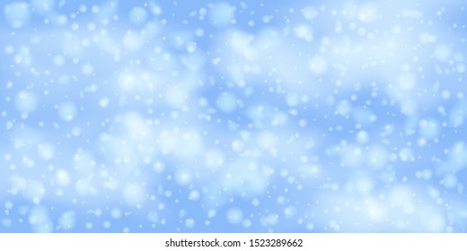 Christmas vector background. Falling Christmas Shining white transparent beautiful snow. Winter decoration element. Snowflakes, snowfall.