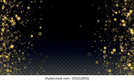 Fondo vectorial de Navidad con copos de nieve en caída aislados en fondo transparente. Patrón De Espuma De Nieve Realista. Impresión superpuesta de nieve. Cielo invernal. Nieve realista. Feliz Navidad, Año Nuevo.