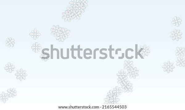Christmas  Vector\
Background with Falling Snowflakes. Isolated on White Blue\
Background.  Festival Snow Sparkle Pattern. Snowfall Overlay Print.\
Winter Sky. Papercut\
Snowflakes.